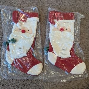 Set of two Santa Claus Stockings